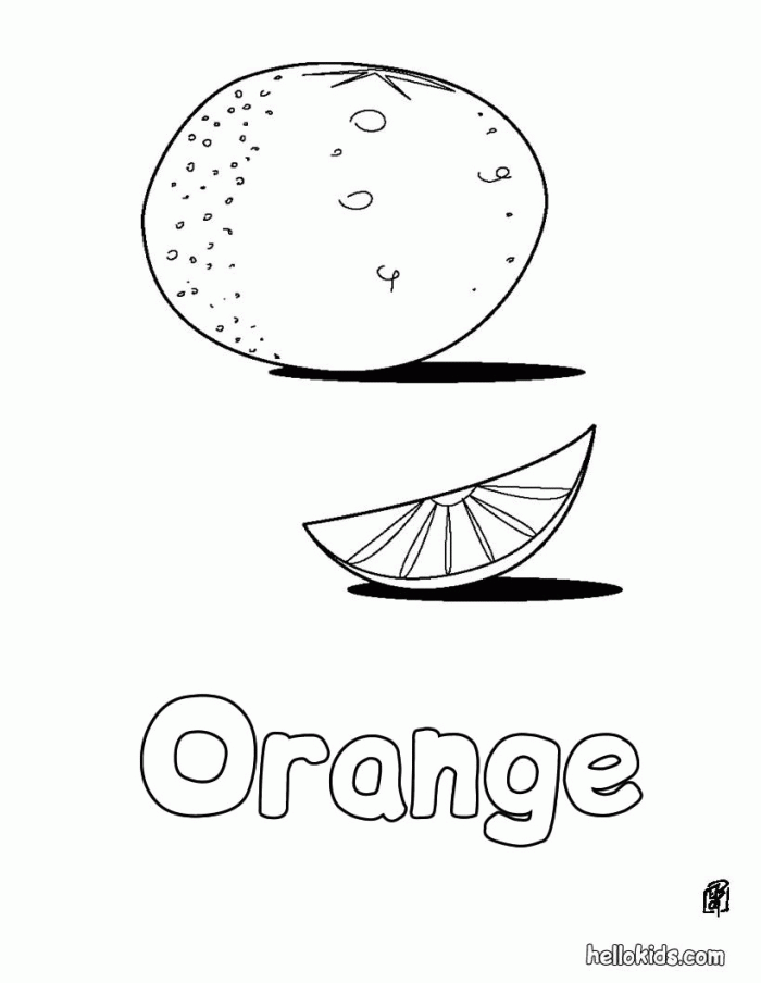 Plansa de colorat cu Fructe 203 14